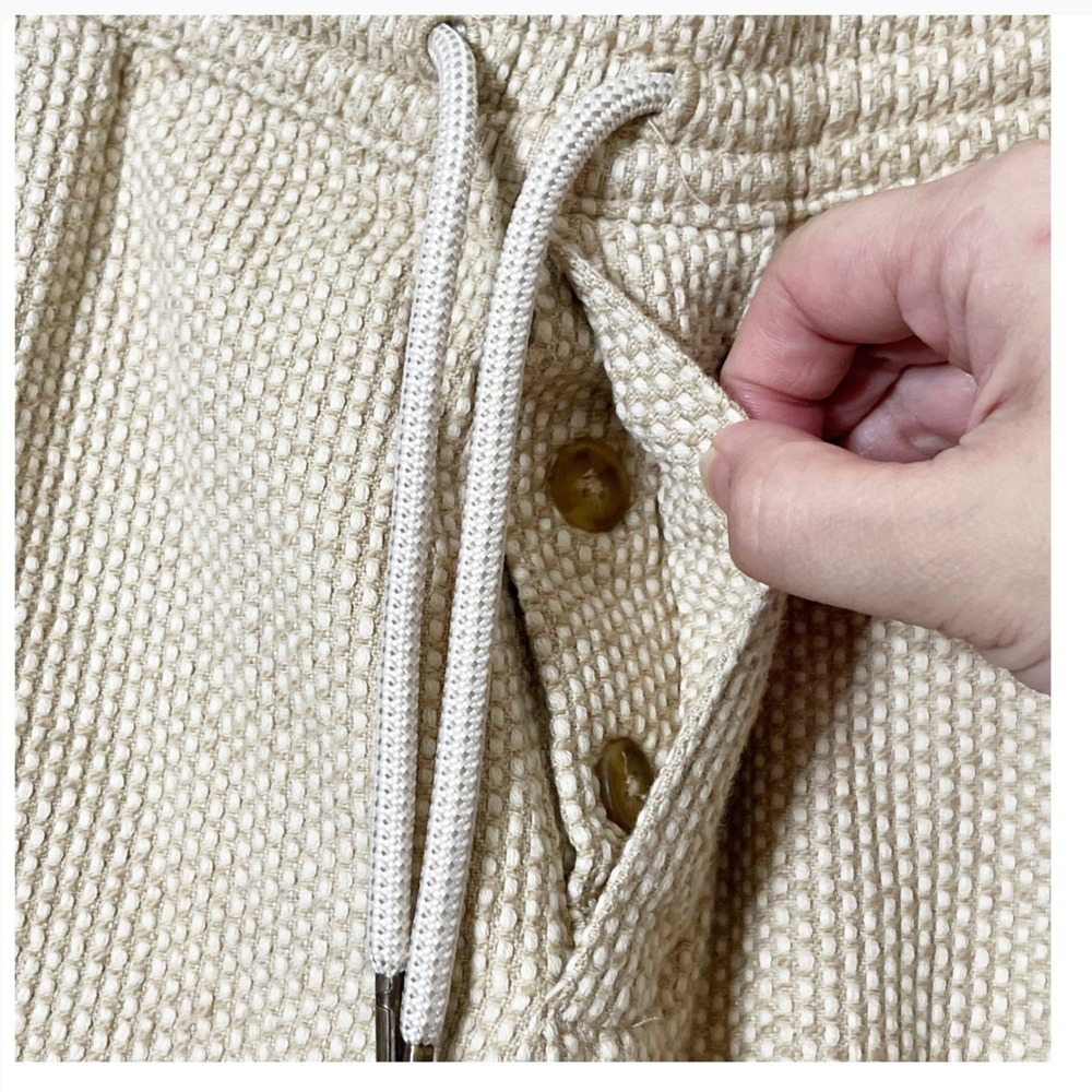 Taylor Stitch The Apres Pant Natural Sashiko Men Small Organic Cotton Joggers - Picture 7 of 11